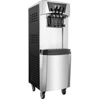 London Boutique Commercial Soft Serve Ice Cream Machine LED Display Ice Cream Maker in Silver