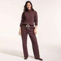 Lands' End Women's Serious Sweats Relaxed Straight Leg Joggers in Brown | Size: Medium