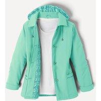Damart Women's 1 Pack Padded Coat Tartan Trim Regular Fit 79cm in Aqua | Size: 28