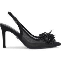 Carvela Women's 'Lucia Sling' Fabric Heels in Black | Size: 8