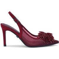 Carvela Women's 'Lucia Sling' Fabric Heels in Dark Red | Size: 7