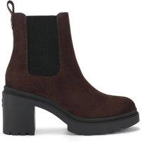 Carvela Women's 'Boulder Heeled Ankle' Suedette Boots in Brown | Size: 6