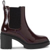 Carvela Women's 'Boulder Heeled Ankle' Patent Boots in Wine | Size: 5