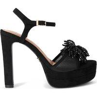 Carvela Women's 'Lucia Platform' Satin Heels in Black | Size: 3