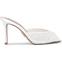 STEVE MADDEN Women's 'Rollout White Pearl' Fabric Heels | Size: 5
