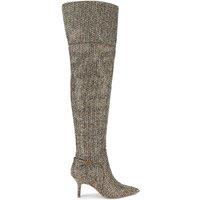 Kurt Geiger London Women's 'Mayfair Point Otk Boot' Fabric Boots in Beige | Size: 3
