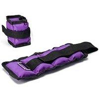 SPETLEK 0.5kg Ankle Wrist Leg Weights Straps Pack Of 2 Purple Yoga | Size: 0-1 m