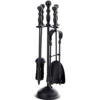 Leecroft Turn Handle Companion Set Black 18