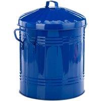 Leecroft Metal Mini Bin Navy Blue 12 x 10 in Bright Blue