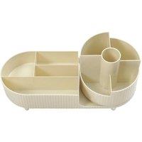 EONLION 360 Rotating Make-Up Organiser Case Cosmetic Storage Box Perfume in White