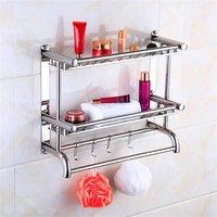 PAWNORA Bathroom Shower Shelf #C-2 Tiers in Silver