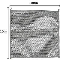 PAWNORA 5 Pack Non Scratch Wire Dishcloth Dishwashing Rag Wet Dry in Grey | Size: 100 cm