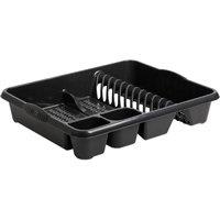 PAWNORA Black Dish Drying Rack Cutlery Holder Kitchen Sink Drainer | Size: 100 cm x 100 cm