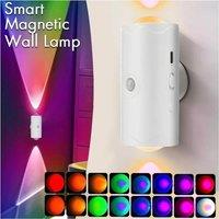 SPETLEK White 2x USB Rechargeable RGB LED Night Light Motion