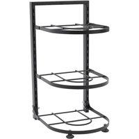 FORGEVIO 3 Tiers Black Saucepan Pot Organiser Rack Stand | Size: 0.6m2