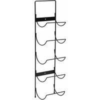 FORGEVIO Wine Rack 5 Bottle Holder Wall Mounted Home in Black | Size: 0.6m2