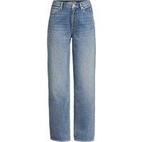 Lands' End Women's Petite 100% Cotton Mid Rise Baggy Jeans in Blue | Size: 8