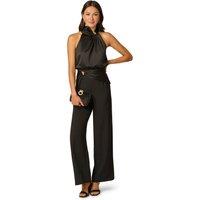Adrianna Papell Women's Satin Crepe Jumpsuit in Black | Size: 10