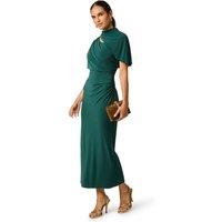 Adrianna by Adrianna Papell Women's Matte Jersey Ankle Dress in Dark Green | Size: 16