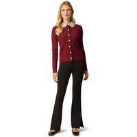 Adrianna Papell Women's Embellished Collar Cardigan in Red | Size: XL