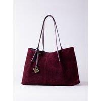 Lakeland Leather Women's 'Mirehouse' Suede Tote Bag in Burgundy