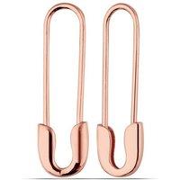 Spero London Women's Sterling Silver Safety Pin Earring in Rose Gold