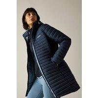 Regatta Women's Selenar Long Length Insulated Quilted Jacket in Navy | Size: 20