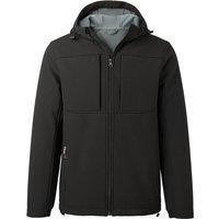 MODISHION Men's Casual Windproof Hooded Softshell Jacket with Pockets in Black | Size: Medium