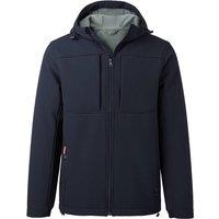 MODISHION Men's Casual Windproof Hooded Softshell Jacket with Pockets in Dark Blue | Size: XL