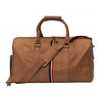 PRIMEHIDE Men's 'Texan' Leather Duffle Travel Bag in Tan