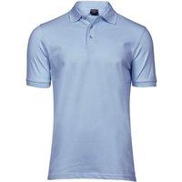 TEE JAYS Men's Luxury Stretch Short Sleeve Polo Shirt in Light Blue | Size: Medium