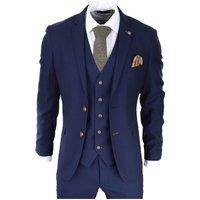 Paul Andrew Men's Mayfair 3 Piece Grooms Wedding Suit in Navy | Size: 56R