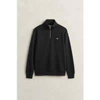 Gant Men's Reg Shield Half Zip Sweat Black | Size: Large