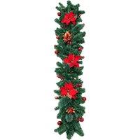 Living and Home 270cm Artificial Christmas Garland Decoration in Green