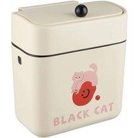 Garden Sanctuary Hanging Rubbish Bin With Lid for Kitchen in Cream