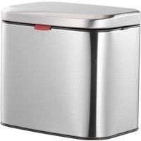 Garden Sanctuary 4L Stainless Steel Over-Cabinet Trash Bin with Removable PP Liner in Silver