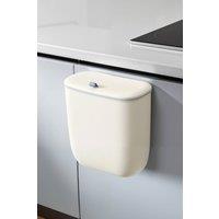 Garden Sanctuary 12L Hanging Rubbish Bin for Kitchen Bathroom With Lid in Cream