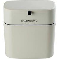 Garden Sanctuary Cream-Coloured Hanging Trash Bin with Lid in Cream