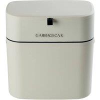 Garden Sanctuary Hanging Trash Bin with Lid Kitchen Garbage Can in Cream