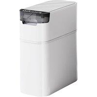 Garden Sanctuary Slim Rubbish Bin With Lid in White