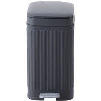 Garden Sanctuary 7L Slim Trash Bin with Lid in Dark Grey
