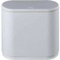 Garden Sanctuary 10L Narrow Trash Bin with Press Top Lid in Grey