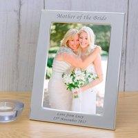 Uniqueful Personalised Mother of the Bride Silver Plated Picture Frame 7x5 Mum | Size: 1 Pack