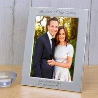 Uniqueful Personalised Mother of the Groom Silver Plated 6x4 Picture Frame | Size: 1 Pack