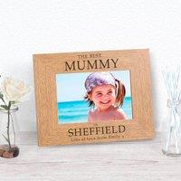 Uniqueful Personalised THE BEST Wood Picture Frame 6 x 4 Mothers Day Mum in Brown | Size: 1 Pack
