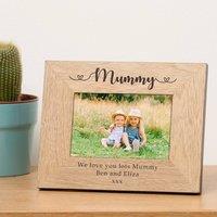 Uniqueful Personalised Mummy Wood Picture Frame 7x5 Mothers Day for Mum in Beige | Size: 1 Pack