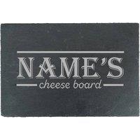 Uniqueful Personalised Border Design Rectangular Slate Cheeseboard New Home in Black | Size: 1 Pack