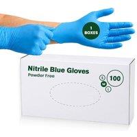 ECONX Blue Disposable Nitrile Gloves Powder Free & Latex Free Pack of 100 | Size: Small