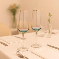 Hestia Set of 2 Rainbow Champagne Glass