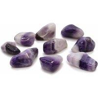 KDMD Medium Amethyst Banded Tumble Stones Grade B Purple White